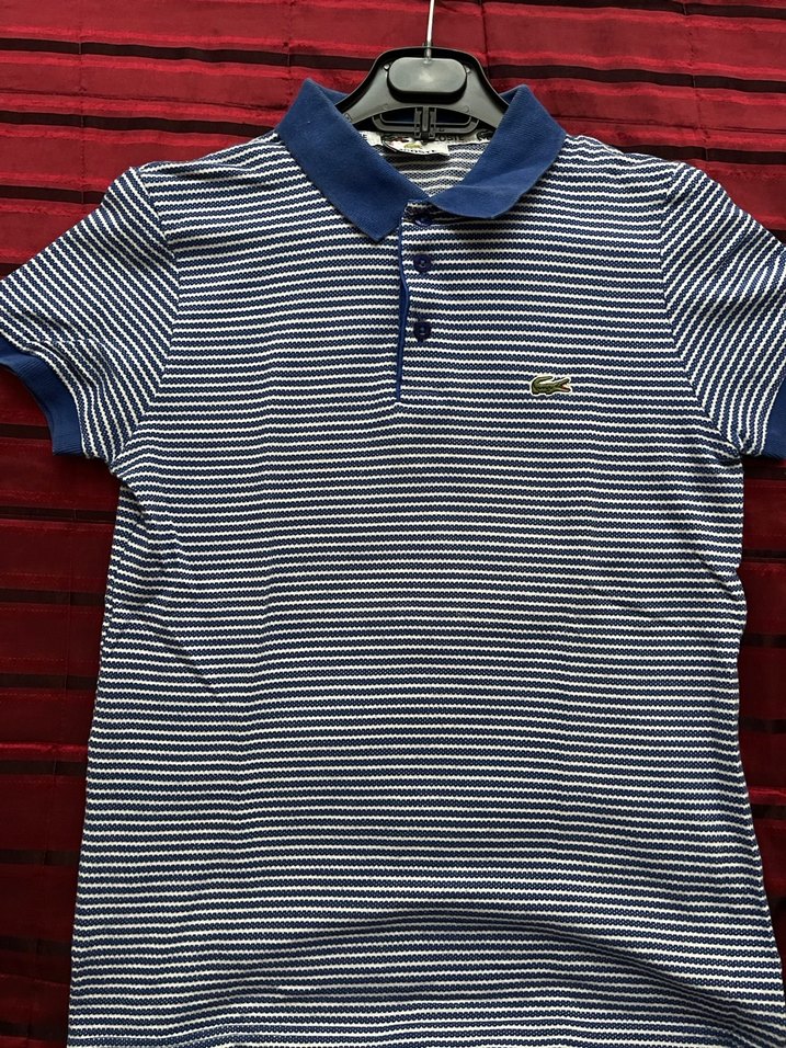 Lacoste Erkek Çizgili Polo Tişört - Görsel 4