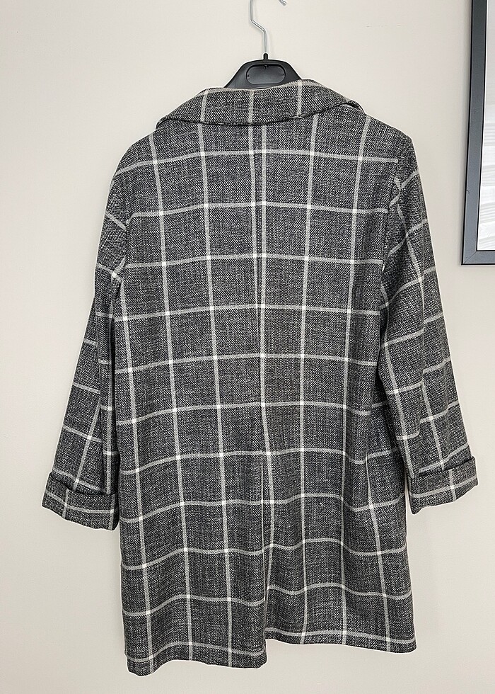 Gri ekoseli ceket - Görsel 2