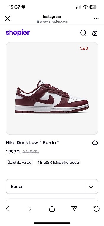 Etiketli ürün hediye giyilmedi