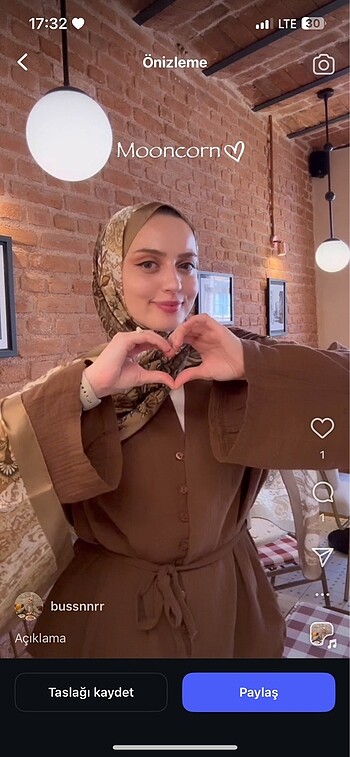 xs Beden Sadece çekimde giyildi