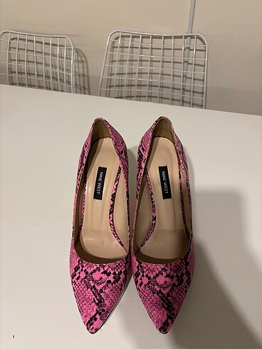 Nine west pembe yılan derisi 39numara ayakkabı