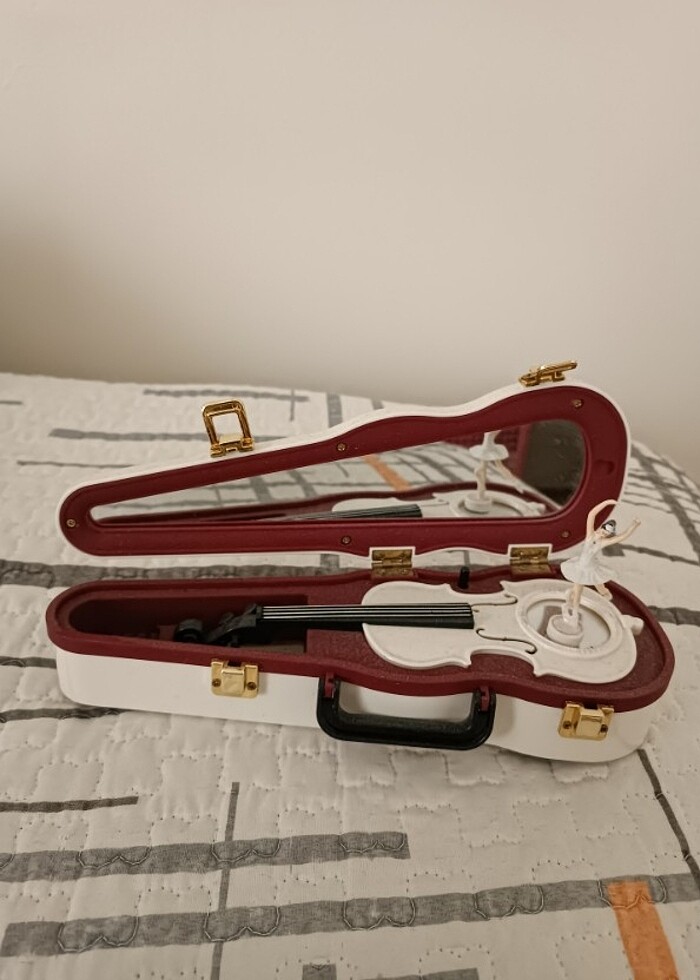 VİOLİN NOSTALGİC MUSİC BOX VİNTAGE - Görsel 3