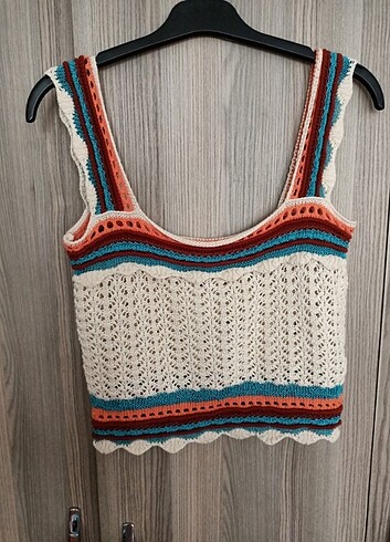 Sherin Örme Crop Bluz