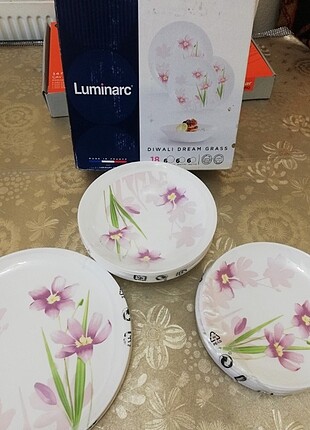 LUMİNARC 18 Parça Yemek Seti, Setim Paketinde Vakkumu Açılmamış 