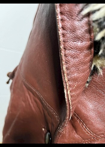 Kürklü Deri Ceket - Görsel 3