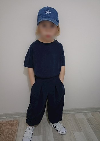 24-36 Ay Beden unisex Çocuk Lacivert Salaş Takım