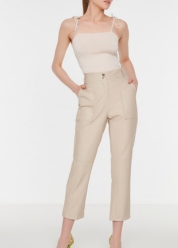 Trendyol milla deri pantalon 