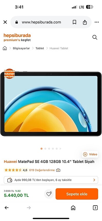 HUWAİ MATEPAD SE 128 GB 10.4 TABLET