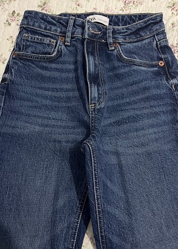 Kadın Lacivert Regular Fit Midi Kot Pantolon - Görsel 2