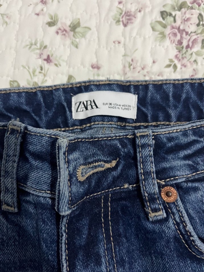 Kadın Lacivert Regular Fit Midi Kot Pantolon - Görsel 3