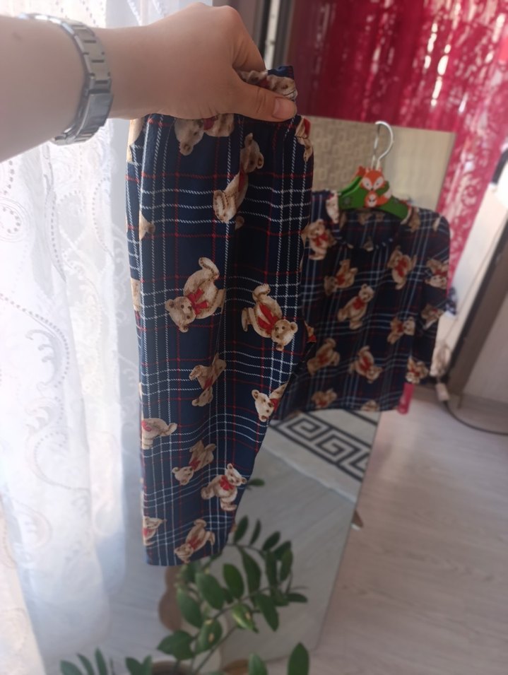Renkli Baskılı Uzun Kollu çocuk Pijama Takımı - Görsel 5
