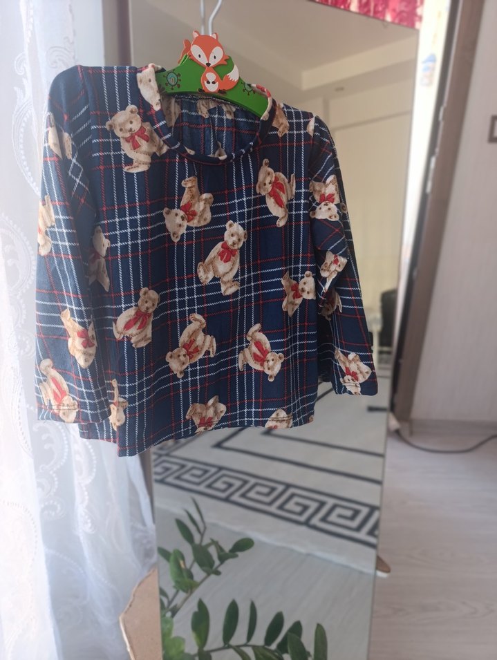 Renkli Baskılı Uzun Kollu çocuk Pijama Takımı - Görsel 4