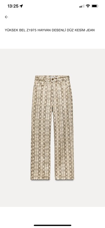 Zara hayvan desenli pantolon