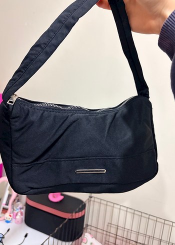 Siyah Fermuarlı Kadın Omuz Çantası - Görsel 3