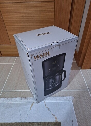 Vestel retro siyah filtre kahve makinesi