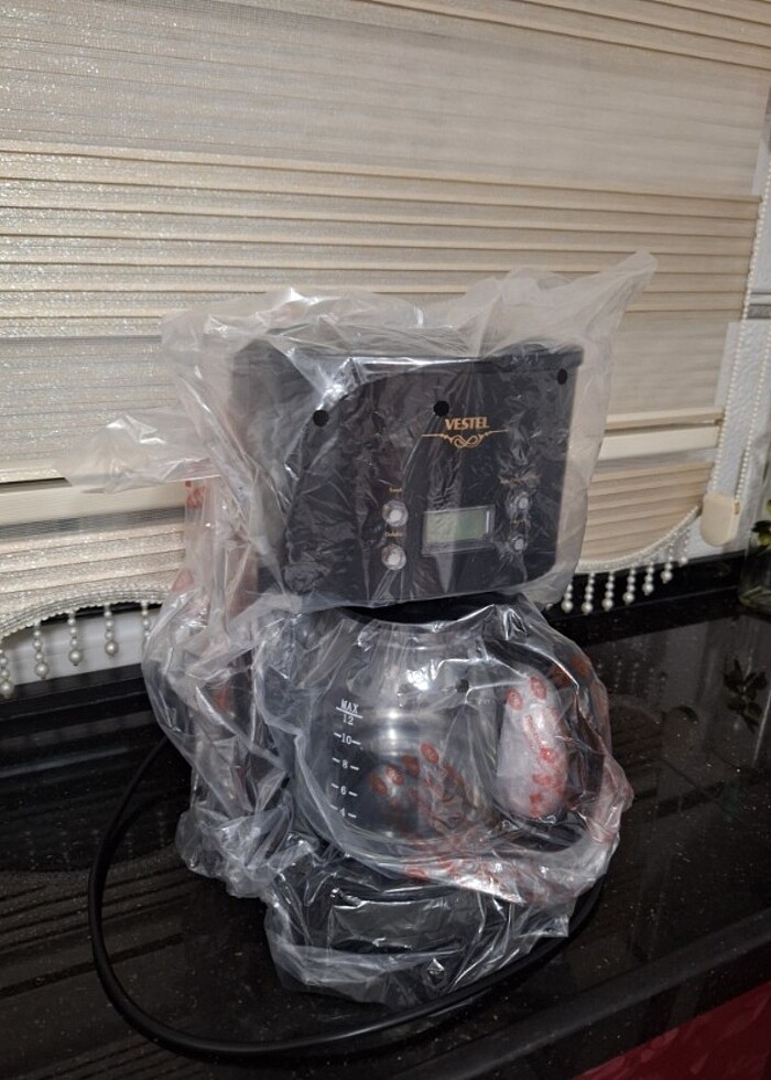 Vestel retro siyah filtre kahve makinesi - Görsel 2