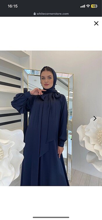 Zara white corner saten elbise
