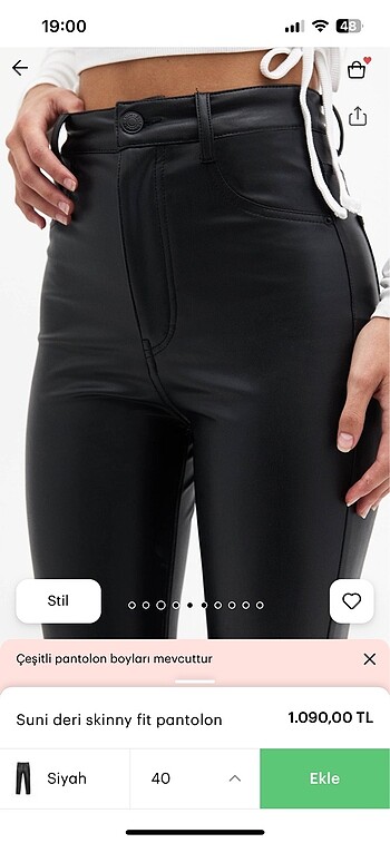 Pull and bear deri pantolon - Görsel 2