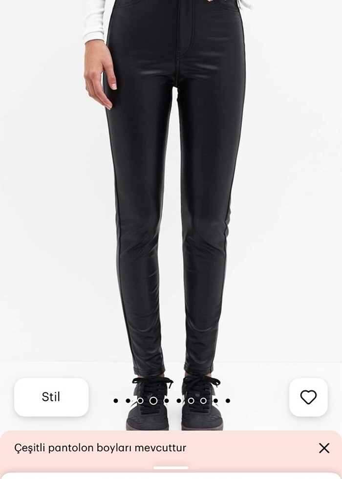 Pull and bear deri pantolon - Görsel 4