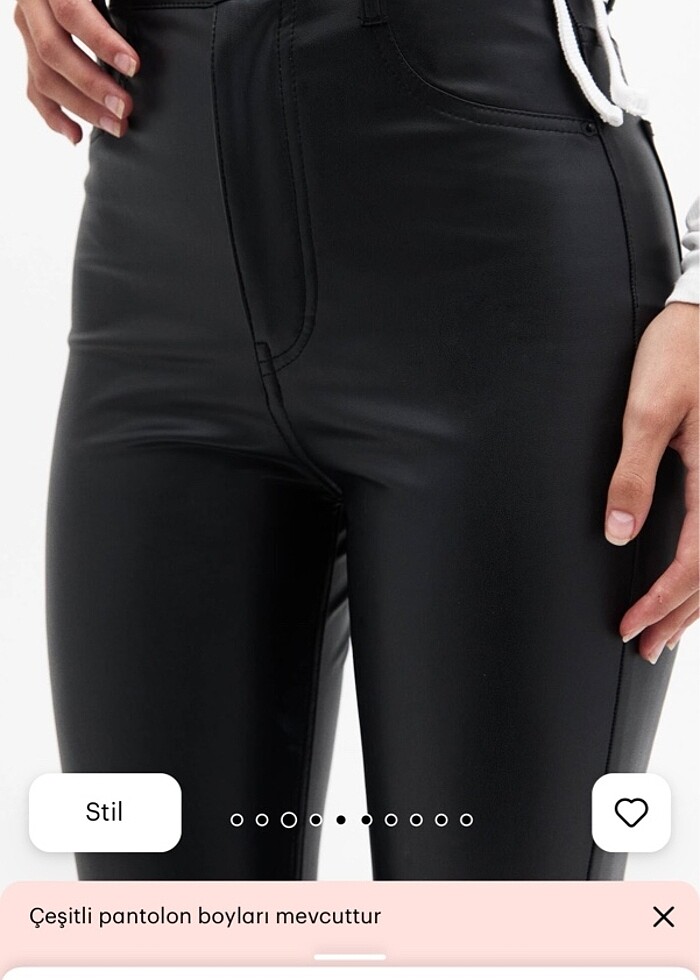 Pull and bear deri pantolon - Görsel 2