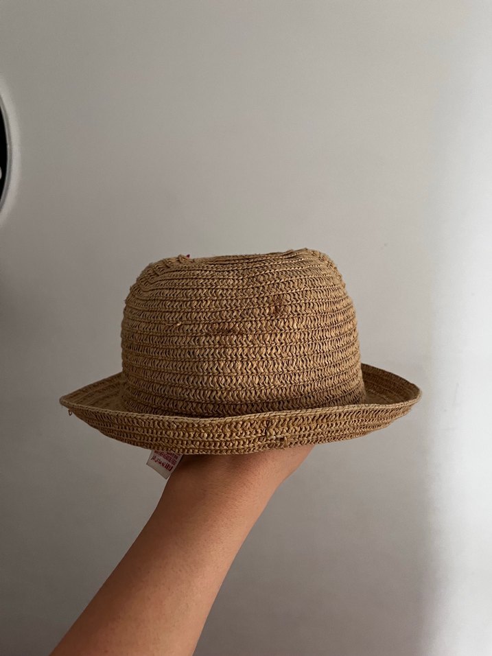 Renkli Leopar Desenli hasır Çocuk Şapkası - Görsel 3