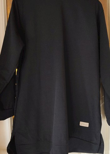 Bej Çizgili Rahat uzun Tunik - Görsel 2