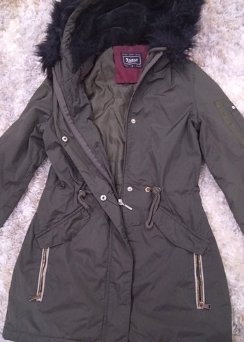 Kürk Detaylı Uzun Kadın Kışlık Mont - Görsel 2