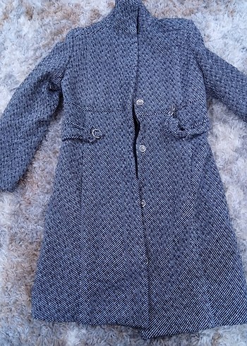 Yüksek Yakalı Desenli Kaban - Görsel 2