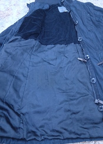 Kadın Uzun Denim Kışlık Ceket - Görsel 2