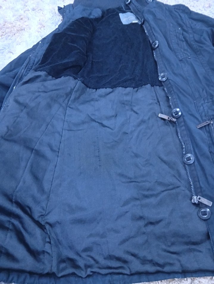 Kadın Uzun Denim Kışlık Ceket - Görsel 2