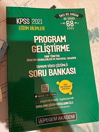 KPSS pegem yayınları program geliştirme soru bankası