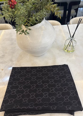 Beden mavi Renk Bej Gucci Kadın Kuşaklı Şal