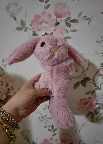 Beden Renk Pembe Peluş Tavşan Oyuncak / perde dekoru
