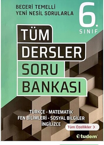 Tudem tüm dersler soru bankası 6.sinif
