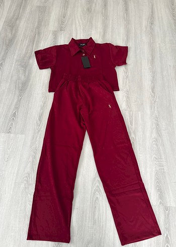 Yves Saint Laurent Bordo Polo Yaka Ysl Kadin Esofman Takimi