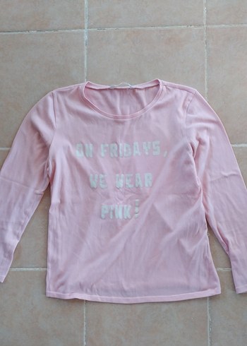Pembe Uzun Kollu Pijama Üstü