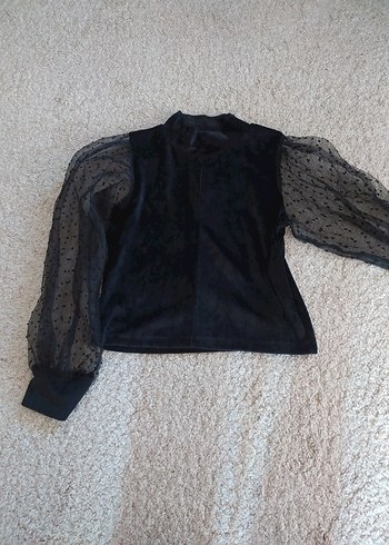 Ambar Marka Kadife Abiye Bluz - Görsel 6