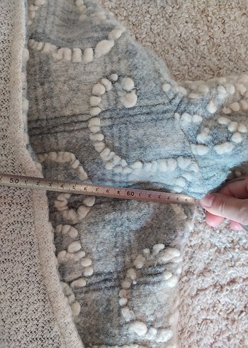 Bohem Gri Triko Hırka/Kaban - Görsel 4