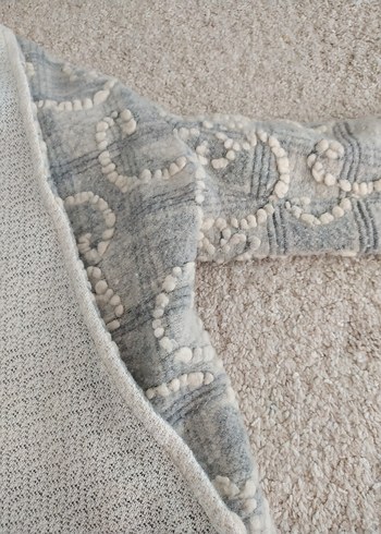 Bohem Gri Triko Hırka/Kaban - Görsel 7