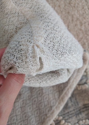 Bohem Gri Triko Hırka/Kaban - Görsel 6