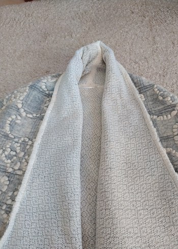 Bohem Gri Triko Hırka/Kaban - Görsel 2