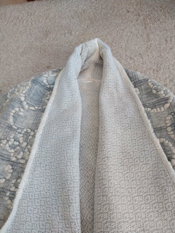 Bohem Gri Triko Hırka/Kaban - Görsel 2