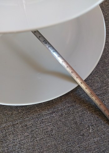 İki Katlı Beyaz Porselen Sunum Tabağı - Görsel 7