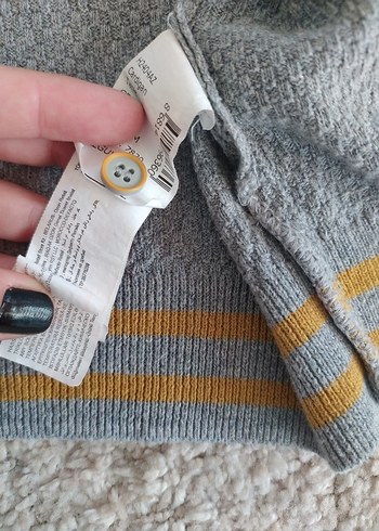 Gri Mevsimlik Kadın Hırka - Görsel 2