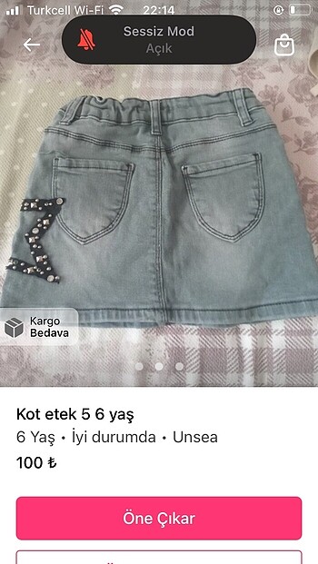 Diğer Kot etek 5 6yaş