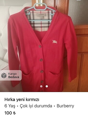 Burberyy hırka