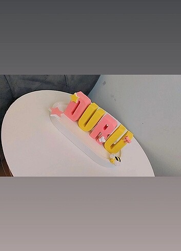 Taş tozundan yapilmiş dekoratif isimlik - Görsel 3