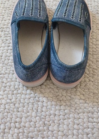 Kız Çocuk Mavi Payetli Denim Loafer - Görsel 3