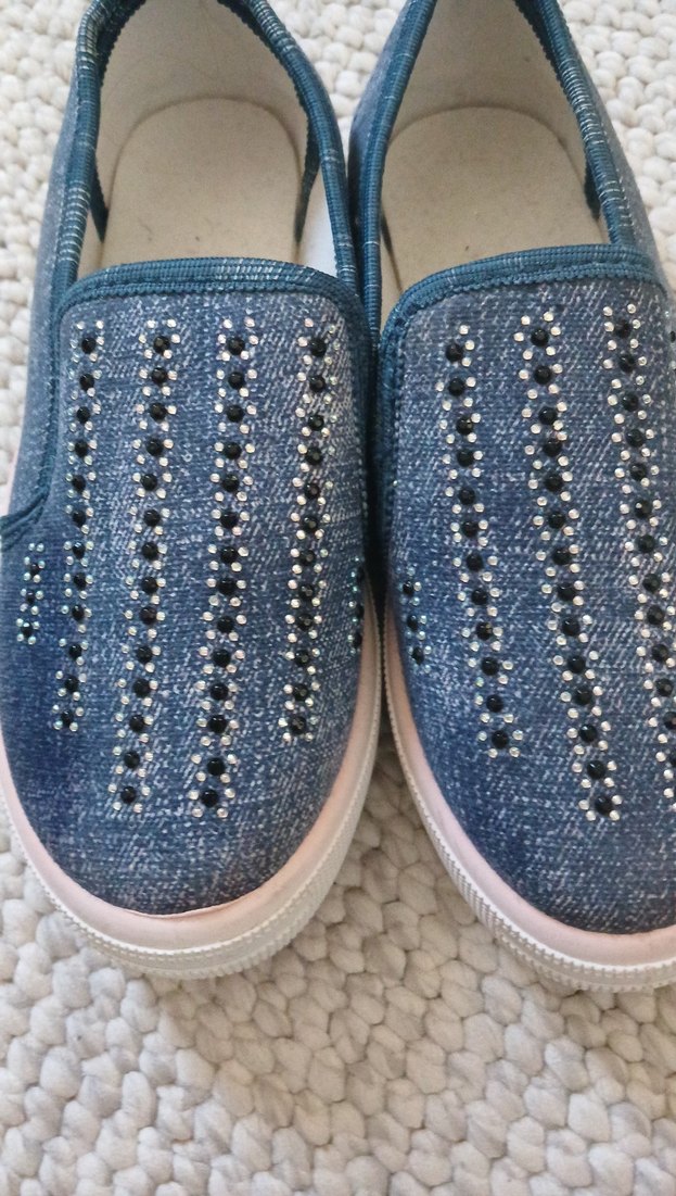 Kız Çocuk Mavi Payetli Denim Loafer - Görsel 5