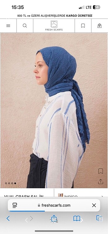 Freshscarfs vual crash indigo